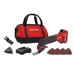 CRAFTSMAN V20 Cordless Oscillating Tool Kit Multi-Tool with Blades, Sand Paper, Battery and Charger Included (CMCE501D1)