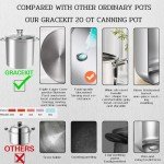 GraceKit Canning Supplies Starter kit Canning Pot with Rack and Lid Stainless Steel Stock Pots Home Canning Tool Kit Canning Supplies Starter Kit Beginners Tools Set Canning Pot With Rack And Lid