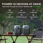 EF ECOFLOW Portable Power Station DELTA 2 Max, 2400W LFP Solar Generator, Full Charge in 1 Hr, 2048Wh Solar Powered Generator for Home Backup(Solar Panel Optional)