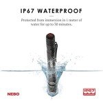 NEBO Rechargeable Pen Light Flashlight 360-Lumens Inspector Flashlights Features Flex Power, Meaning it can be Operated by The Included Rechargeable Battery or by 2X AAA Batteries