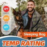 MEREZA 0 Degree Winter Sleeping Bag for Adults Kids with Pillow, Cold Weather Sleeping Bag for 4 Season Camping Hiking Backpacking Sleeping Bags for Big and Tall