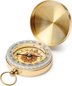 1 PCS Camping Survival Compass Metal Compass Kids Compass for Hiking Camping Hunting Outdoor Military Navigation Tool