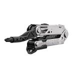 Gerber Gear Center-Drive Multitool - Includes 3.25” Outboard Knife, Pliers, Pry Bar, Bottle Opener & Awl - Comes with Bit Set & Sheath - Silver & Black