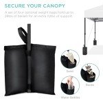 Best Choice Products 10x10ft 1-Person Setup Pop Up Canopy Tent Instant Portable Shelter w/ 1-Button Push, Case, 4 Weight Bags - White