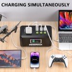 GENSROCK Portable Power Station, 88Wh Solar Generator(Solar Panel Not Included), Lithium Battery Power Bank with 110V/150W Peak AC Outlet, LED Flashlight for CPAP Home Camping Travel Emergency.