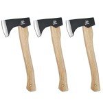 WICING Throwing Axes - 14" Throwing Hatchet Great for Axe Throwing Competitions, High Carbon Steel Forged & Wooden Handle 3 Pack