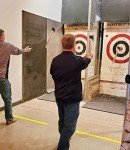 WICING Throwing Axes - 14" Throwing Hatchet Great for Axe Throwing Competitions, High Carbon Steel Forged & Wooden Handle 3 Pack