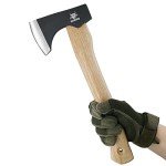 WICING Throwing Axes - 14" Throwing Hatchet Great for Axe Throwing Competitions, High Carbon Steel Forged & Wooden Handle 3 Pack