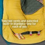 Kelty Tru.Comfort Doublewide 2P 20 Degree Sleeping Bag, Two Person, Synthetic Fill, Couples & Family Camping, Overlanding – Removable Blanket, Wider Than Queen Sized Bed, Updated for 2023 (Olive Oil)