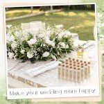 Chuangdi 24 Set Empty Matches Jars with Cork Top and 48 Striker Stickers Wedding Matches Favors Bulk Glass Match Holder with Striker for DIY Wedding Bridal Shower Party Favors Guests Gifts
