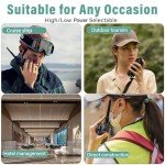 KETELESE KP01 Professional/Business Walkie Talkies, Programmable Walkie Talkies with Earpiece, Rechargeable, Two-Way Radio Set, for Camping Hiking Skiing(2 Pack), Black