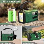20000mAh / 74000mWh Emergency Radio, Solar Hand Crank Radio AM/FM/NOAA Weather Radio, with Power Bank Phone Charger, SOS Alarm, Flashlight & Reading Lamp for Emergencies Hurricane Camping