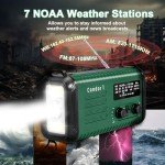 20000mAh / 74000mWh Emergency Radio, Solar Hand Crank Radio AM/FM/NOAA Weather Radio, with Power Bank Phone Charger, SOS Alarm, Flashlight & Reading Lamp for Emergencies Hurricane Camping