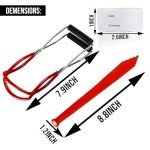 Canning Supplies-Canning Jar Lifter, Canning Magnetic Lid Lifter, Canning kit for Handling and Removing Air Bubbles, for Canning Jars 2 Piece - Red