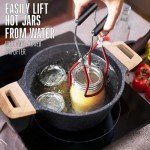 Canning Supplies-Canning Jar Lifter, Canning Magnetic Lid Lifter, Canning kit for Handling and Removing Air Bubbles, for Canning Jars 2 Piece - Red