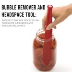 Canning Supplies-Canning Jar Lifter, Canning Magnetic Lid Lifter, Canning kit for Handling and Removing Air Bubbles, for Canning Jars 2 Piece - Red