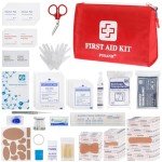PYSANR Small First Aid Kit, 150 Piece with Foil Blanket, Scissors First Aid Bag for Emergency, Home, Camping, Travel, Sports, Office, Outdoor, Car, School