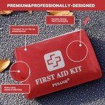 PYSANR Small First Aid Kit, 150 Piece with Foil Blanket, Scissors First Aid Bag for Emergency, Home, Camping, Travel, Sports, Office, Outdoor, Car, School