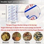 Oxygen Absorbers for Food storage 300CC, 100 PCS (10x PCS of 10) O2 Absorbers Food Grade for Mylar Bags, Canning,Freeze Dryer, Dehydrated, and Preserved Foods - Long Term Storage