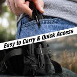 FLISSA Folding Pocket Knife, EDC Knife with Axis Lock, 3.5 inch D2 Steel Blade, G10 Handle and Deep-carry Pocket Clip for Camping, Hiking, Outdoors and Daily Use(Black)