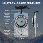 Magnetic Gear Set Navigation Map- Backpacking Camping Hunting Survival,Compass Hiking Survival,Orienteering Compass