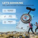 Magnetic Gear Set Navigation Map- Backpacking Camping Hunting Survival,Compass Hiking Survival,Orienteering Compass