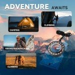 Magnetic Gear Set Navigation Map- Backpacking Camping Hunting Survival,Compass Hiking Survival,Orienteering Compass