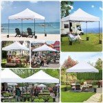 Yaheetech Canopy Tent, Commercial Instant Heavy Duty Canopy, 500D Waterproof Adjustable Canopy with Wheeled Carry Bag, 4 Sandbags and 4 Stakes (10x10, White)