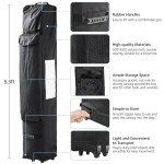 Yaheetech Canopy Tent, Commercial Instant Heavy Duty Canopy, 500D Waterproof Adjustable Canopy with Wheeled Carry Bag, 4 Sandbags and 4 Stakes (10x10, White)