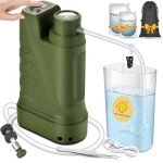 Electric Portable Water Filter Survival,Fast Flow,Lightweight,4-Layer Filtration Provide Better Tasting,Reusable Water Purification System for Outdoor Travel,Camping,Hiking,Backpacking