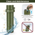 Electric Portable Water Filter Survival,Fast Flow,Lightweight,4-Layer Filtration Provide Better Tasting,Reusable Water Purification System for Outdoor Travel,Camping,Hiking,Backpacking