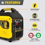 Champion Power Equipment 4000-Watt Dual Fuel RV Ready Portable Inverter Generator with Quiet Technology and CO Shield