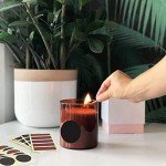 Match Striker Paper with Adhesive,80 PCS Bulk Matches for Candles,Matches Box,Match Cloche,Match Holder with Striker Decor,Decorative Matches in A Jar,Cute Boot Ceramic Holder