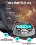 NOAA Weather Radio-S.A.M.E. Localized Programming,Weather Alert Radio with 80+ Emergency Alerts,Alarm Clock,NOAA Weather Radio with Battery Backup,External Warning Light for Emergency