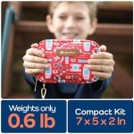 KeepGoing Travel First Aid Kit for Kids – 130 Pc. for Car, Home, Purse, Diaper Bag & Backpack with Latex-Free Bandages - Mini First Aid Kit Travel Size TSA-Approved