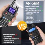 BAOFENG Ham Radio AR-5RM 10W Handheld Radios Long Range Rechargeable Tactical Two Way Radio Plus Copy Frequency 2500 mAh Walkie Talkie for Adults with Programming Cable,Type-C Charging,2 Pack