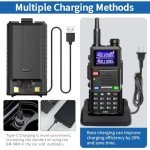 BAOFENG Ham Radio AR-5RM 10W Handheld Radios Long Range Rechargeable Tactical Two Way Radio Plus Copy Frequency 2500 mAh Walkie Talkie for Adults with Programming Cable,Type-C Charging,2 Pack