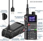 BAOFENG Ham Radio AR-5RM 10W Handheld Radios Long Range Rechargeable Tactical Two Way Radio Plus Copy Frequency 2500 mAh Walkie Talkie for Adults with Programming Cable,Type-C Charging,2 Pack