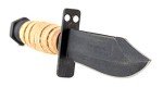 Ontario Knife Company 499 Air Force Survival Knife 5" Sawback Blade with False Top Edge and Blood Grooves, Natural Leather Handle and Sheath - 6150 (Color May Vary),Black