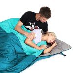 oaskys Double Sleeping Bag for Adults with 2 Pillows - Queen Size XL Waterproof Sleeping Bag for All Season Camping Hiking Backpacking 2 Person Sleeping Bags for Cold Weather & Warm