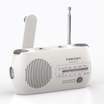 TOMASHI Emergency Radio, Hand Crank Powered AM/FM/NOAA Weather Radio with Flashlight, SOS Alarm, USB Power Bank, Rechargeable & Battery Operated for Outdoor & Emergency Use