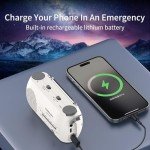 TOMASHI Emergency Radio, Hand Crank Powered AM/FM/NOAA Weather Radio with Flashlight, SOS Alarm, USB Power Bank, Rechargeable & Battery Operated for Outdoor & Emergency Use