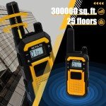 Retevis RB48 Heavy Duty Waterproof Walkie Talkies, Long Range Rechargeable Two Way Radios, Advanced Triple Proof, Vibration Reminder, for Warehousing Construction Contractor(10 Pack)