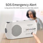 TOMASHI Emergency Radio, Hand Crank Powered AM/FM/NOAA Weather Radio with Flashlight, SOS Alarm, USB Power Bank, Rechargeable & Battery Operated for Outdoor & Emergency Use
