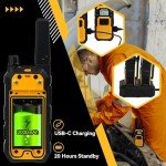 Retevis RB48 Heavy Duty Waterproof Walkie Talkies, Long Range Rechargeable Two Way Radios, Advanced Triple Proof, Vibration Reminder, for Warehousing Construction Contractor(10 Pack)