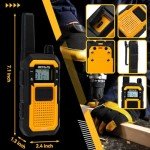 Retevis RB48 Heavy Duty Waterproof Walkie Talkies, Long Range Rechargeable Two Way Radios, Advanced Triple Proof, Vibration Reminder, for Warehousing Construction Contractor(10 Pack)