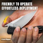 Kizer Mini Momo EDC Pocket Knife, 3.2” Nitro V Blade Pocket Folding Knife with Aluminum+G10 Handle, Front Flipper EDC knife with Pocket Clip for Men Women, Camping Hunting Survival Knives V3663M1