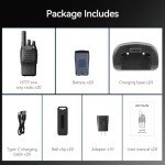 Retevis H-777 2 Way Radios Walkie Talkies Long Range, Rechargeable Two Way Radios, Hand Free Adults Walkie Talkies with Charging Base(Black, 20 Pack)