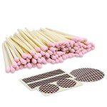 2" Light Pink Tip Safety Matches | Set of 100+ Bulk Artisan Matchsticks with Striker Stickers by Thankful Greetings | Decorative & Unique Candle Lighting, Home Decor, Wedding Giveaways, & Events