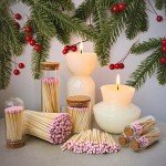 2" Light Pink Tip Safety Matches | Set of 100+ Bulk Artisan Matchsticks with Striker Stickers by Thankful Greetings | Decorative & Unique Candle Lighting, Home Decor, Wedding Giveaways, & Events